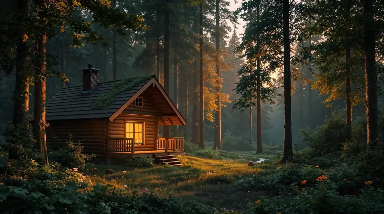 暖木小屋 - 一座被森林环绕的温暖木屋,点亮归途的灯